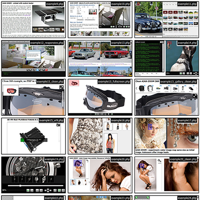 Zoom Examples AJAX-ZOOM examples overview